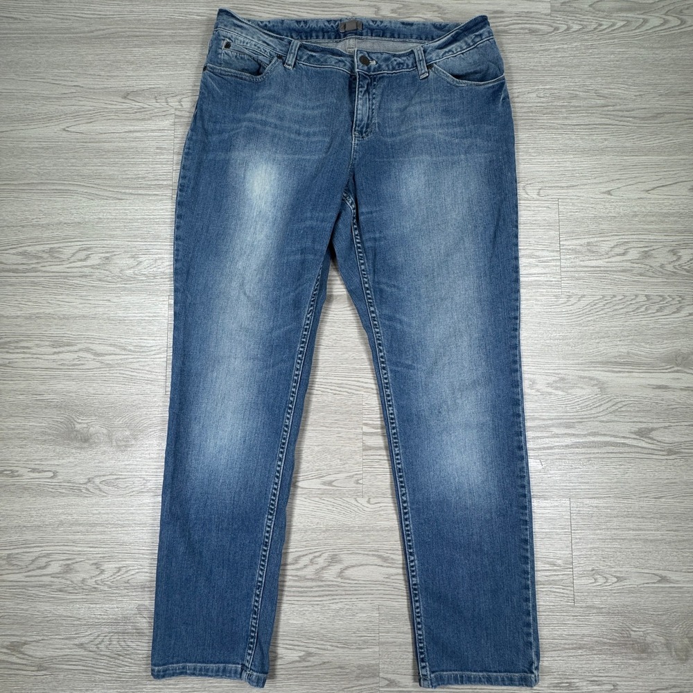 J. Jill Women's Skinny Jeans Blue Stretch Denim Pants Size 14 Medium Wash